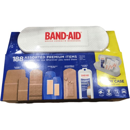 Band-aid Brand Adhesive Bandages with Case (188 Bandages)