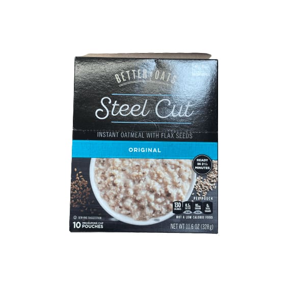 Better Oats, Steel Cut Instant Oatmeal, Original, 10 Packets