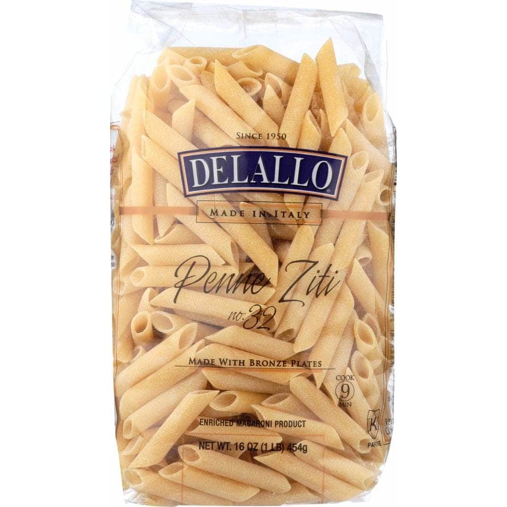 Delallo Penne Ziti Bag Pasta, 16oz (Case of 4)