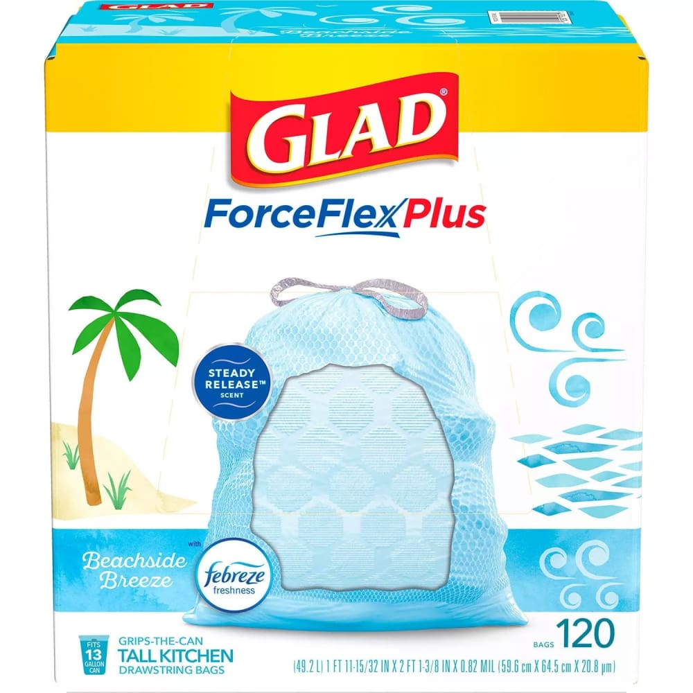 Glad Tall Kitchen 5 Day OdorShield Trash Bags With Febreze