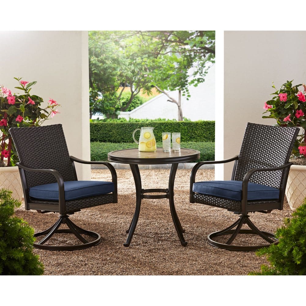 Member s Mark Heritage 3 Piece Bistro Set Indigo