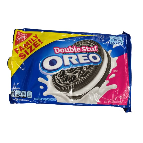 OREO Double Stuf Chocolate Sandwich Cookies, Family Size, 20 oz