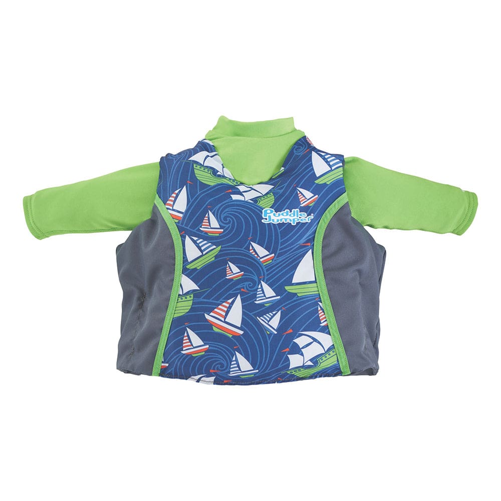 Puddle Jumper Kids 2-in-1 Life Jacket & Rash Guard - Sailboards - 33-55lbs