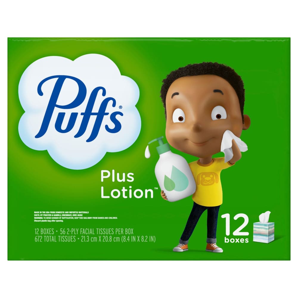 Puffs Plus Lotion Facial Tissues 672 Sheets