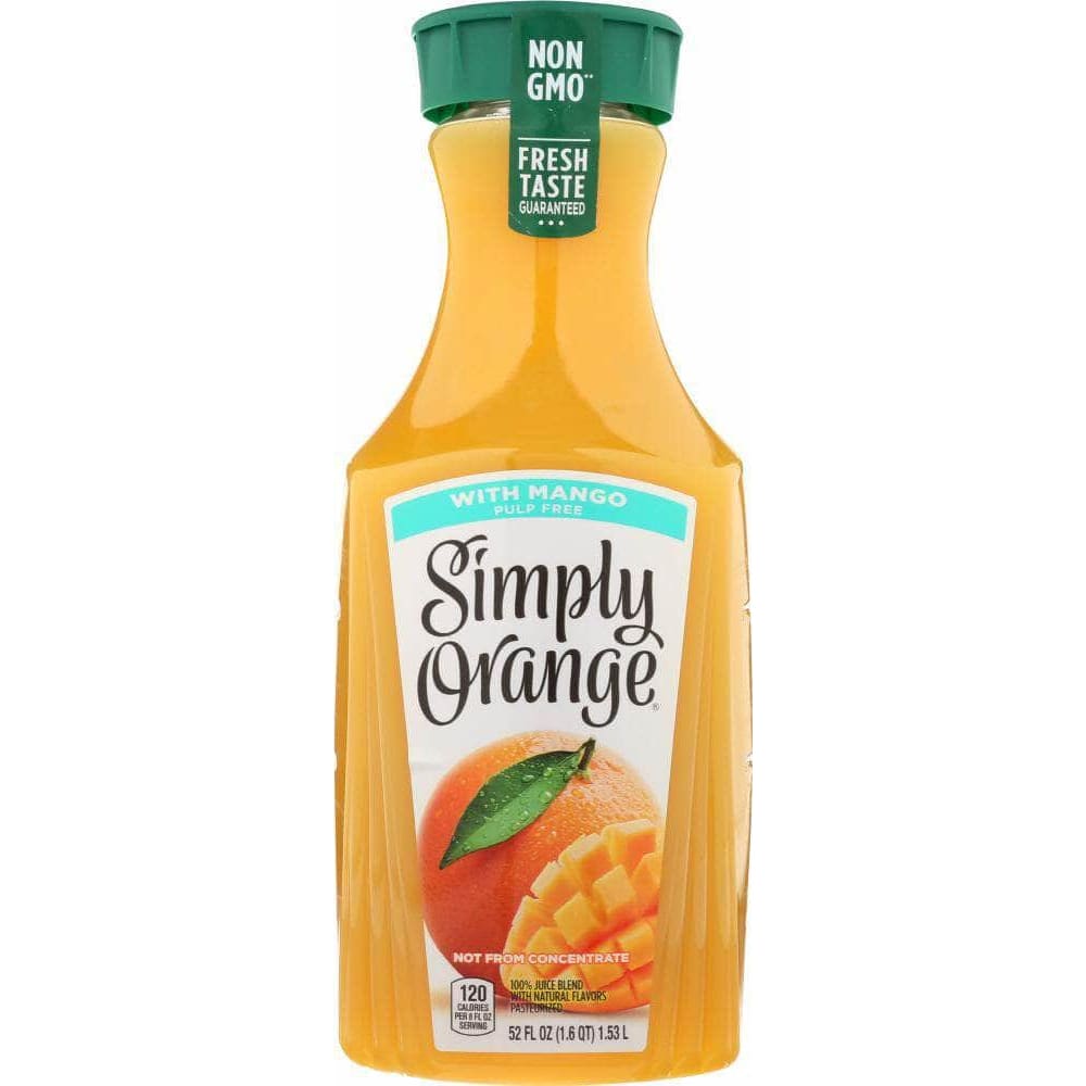 Simply Orange Pulp Free Juice Bottle, 52 fl oz