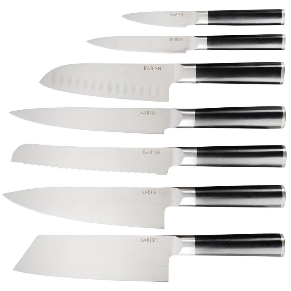  Babish High-Carbon 1.4116 German Steel 14 Piece Full Tang  Forged Kitchen Knife Set W/Sheaths: Home & Kitchen