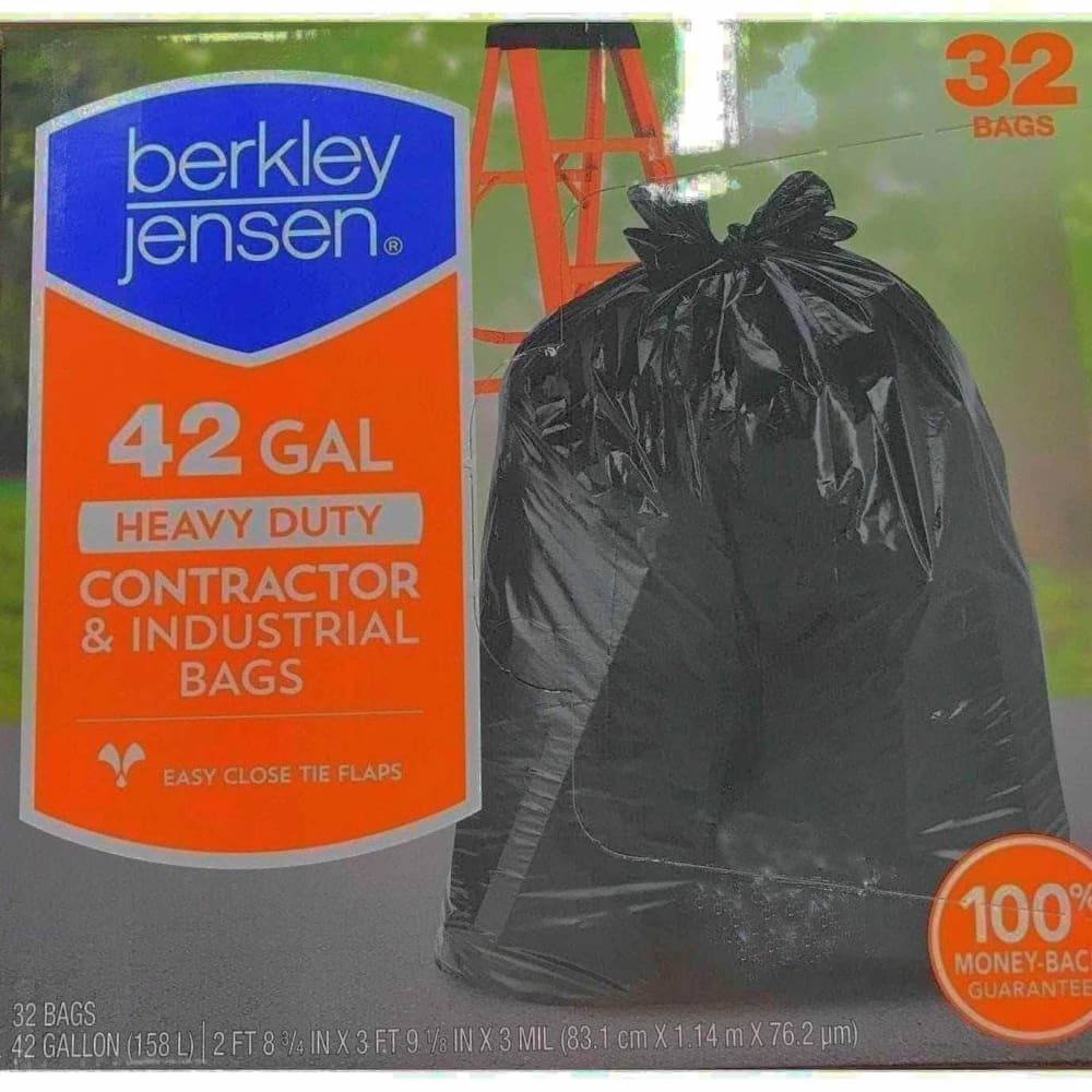 Berkley Jensen Heavy Duty Contractor & Industrial Bags, 32 ct./42 gal.