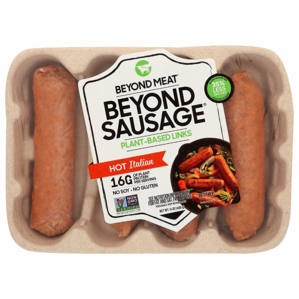 Beyond Sausage Links, Plant-Based, Hot Italian Style - 4 links, 14 oz