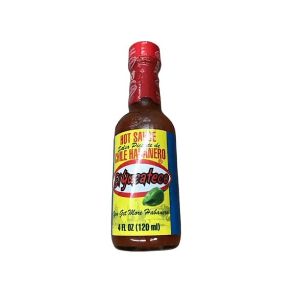 El Yucateco Chile Habanero Hot Sauce Bottle, Red, 4 Ounce (Case of