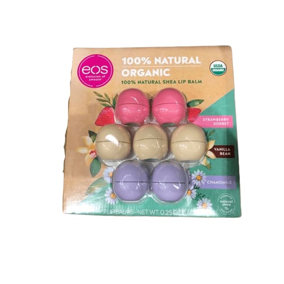 eos 100% Natural and Organic Lip Balm, 7-pack Sphere