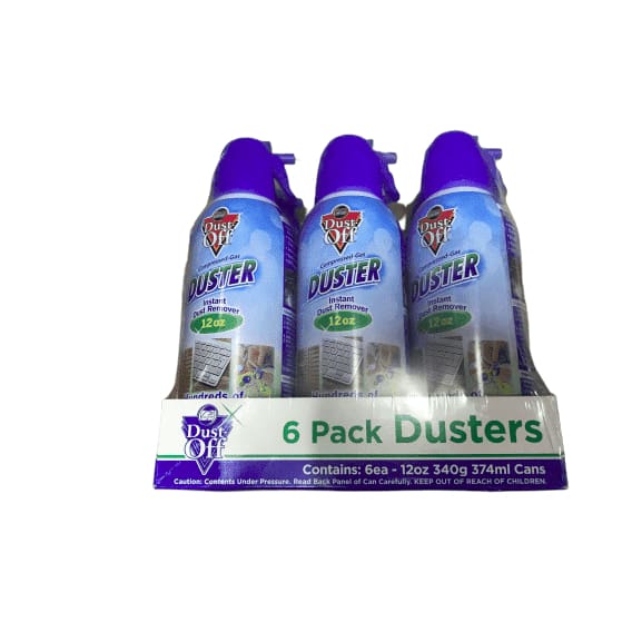 Falcon Dust-Off Compressed Gas Duster for Electronics Devices, 12 oz Cans  last extra long, 6 Packs