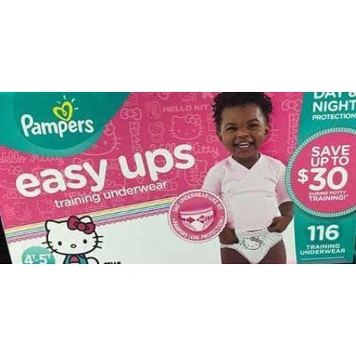 Pampers Easy Ups Pull On Disposable Training Diaper for Girls, Size 4
