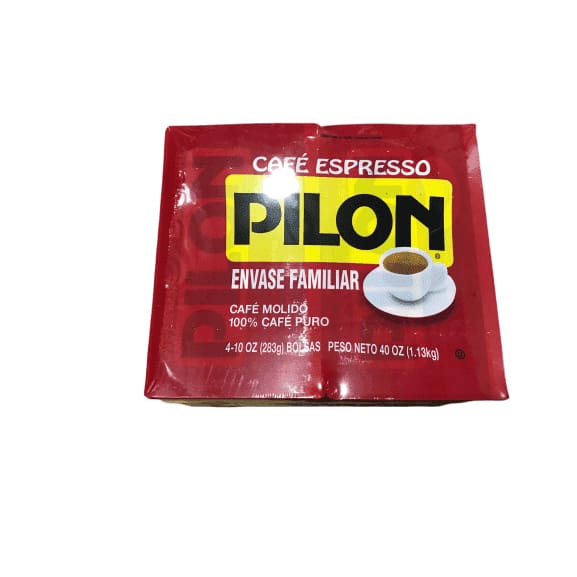 Pilon Espresso, 100% Arabica Coffee, 10-Ounce Bricks (Pack of 4) 