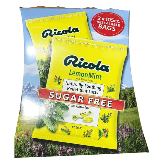 Ricola Herbal Throat Drops Lemon Mint Sugar Free, 105 Count (2