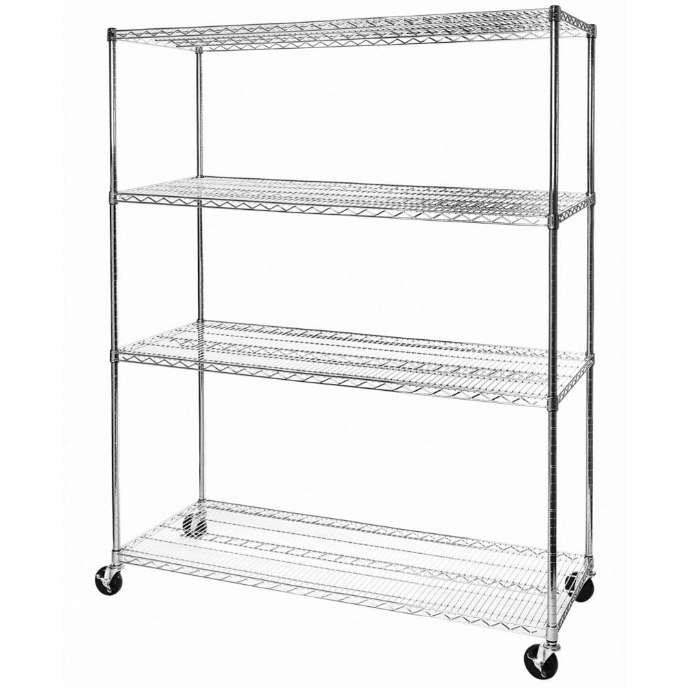 Seville Classics UltraDurable® 4-Tier NSF Steel Wire Shelving, 60