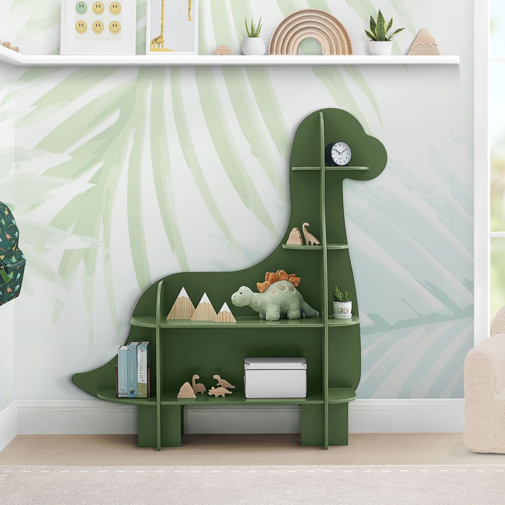 Delta Children Dinosaur Shaped Bookcase, Green