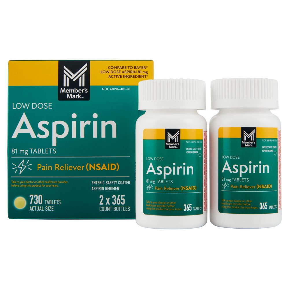 Member's Mark Low Strength Aspirin, 730 ct.