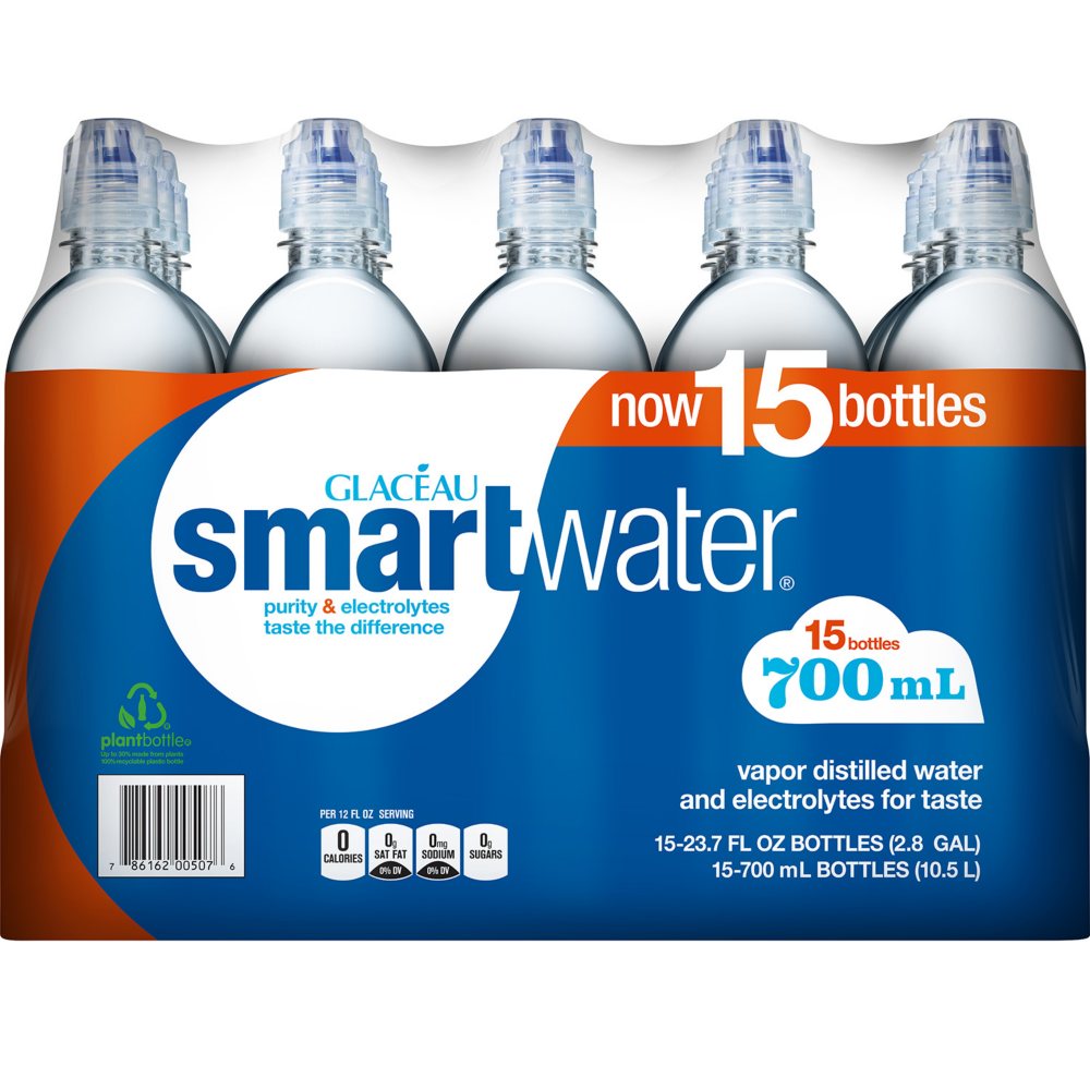 Glaceau SmartWater 23.7 oz., 15 pk.