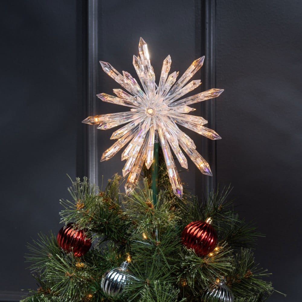 13 Pre-Lit Star Burst Tree Topper - Indoor Christmas Decor - 13
