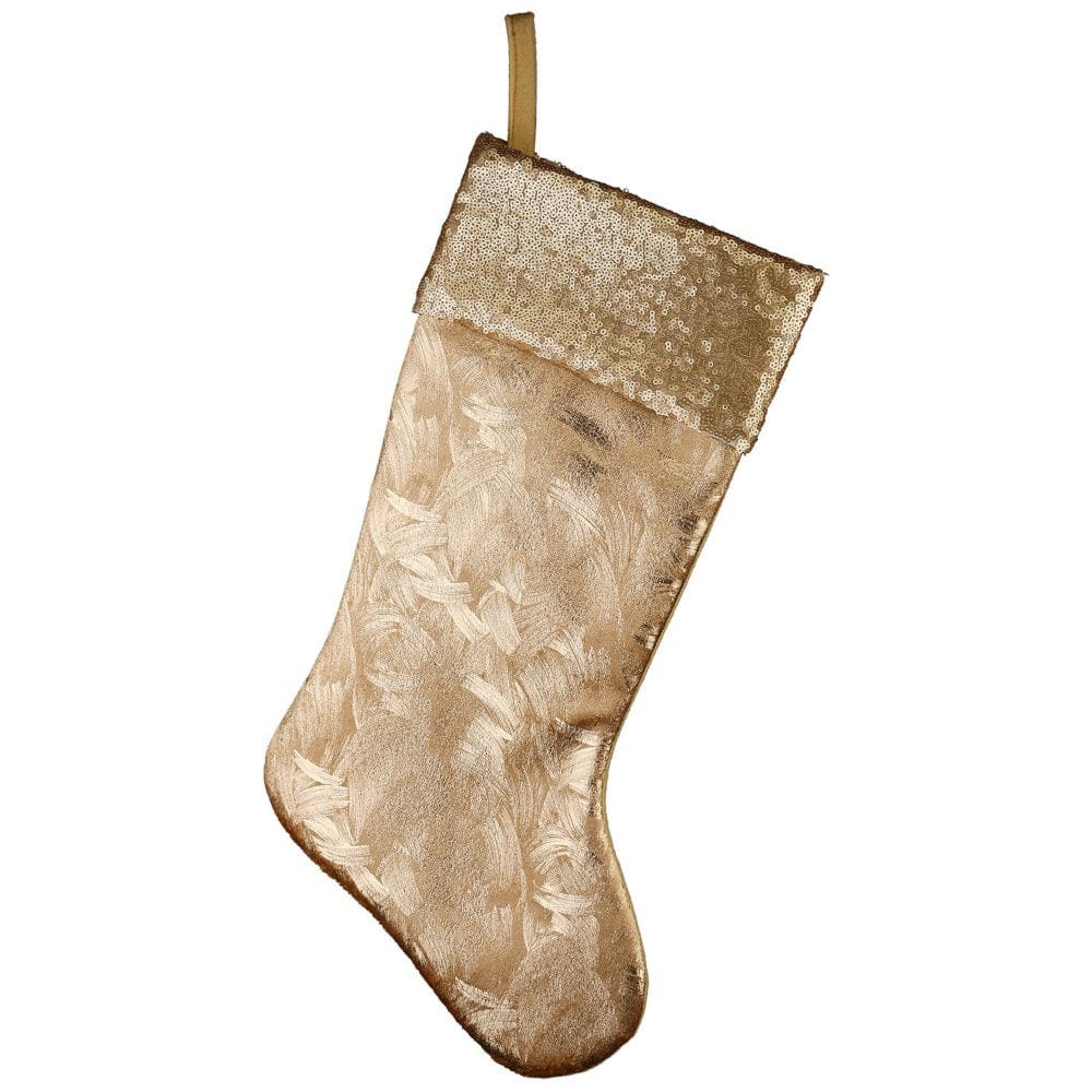 19 Yuletide Glam Collection Metallic Gold Stocking - Neutral Metallics - 19