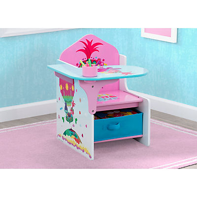 Delta Children Trolls World Tour Chair Desk with Storage Bin