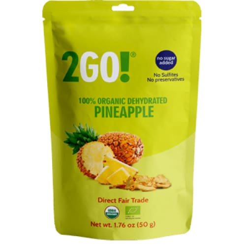 2GO Grocery > Snacks > Fruit Snacks 2GO: Organic Dried Pineapple, 1.76 oz