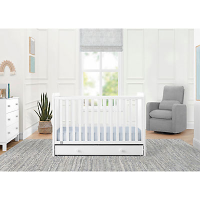 BabyGap by Delta Children Graham 4-in-1 Convertible Crib with Storage Drawer - Bianca White