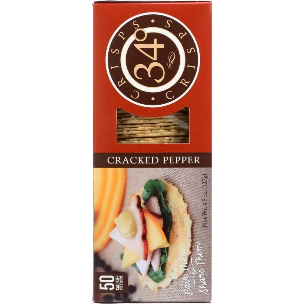 34 Degrees 34 Degrees Cracked Pepper Crispbread, 4.5 oz