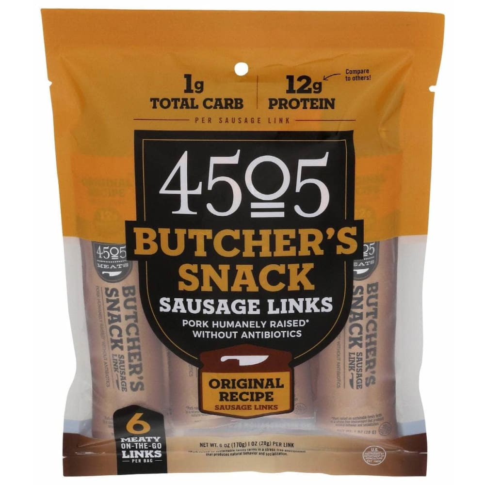 4505 MEATS Grocery > Snacks 4505 MEATS: Original Sausage Link, 6 oz