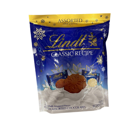 Lindt Classic Recipe Milk & White Assorted Snowflake Chocolates, 17.5 oz