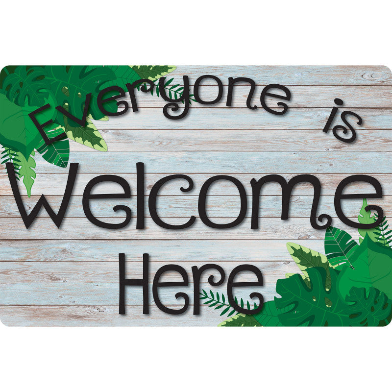 Welcome Mat Beech Wood Greenery Everyone Is Welcome (Pack of 3)