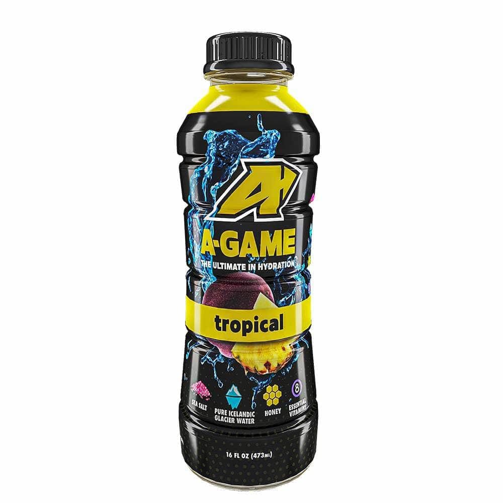 A-GAME Grocery > Beverages > Energy Drinks A-GAME: Bev Tropical, 16 fo