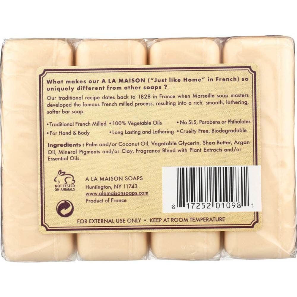 A LA MAISON DE PROVENCE A La Maison Fig & Basil Bar Soap 4 Bars Value Pack, 14 Oz