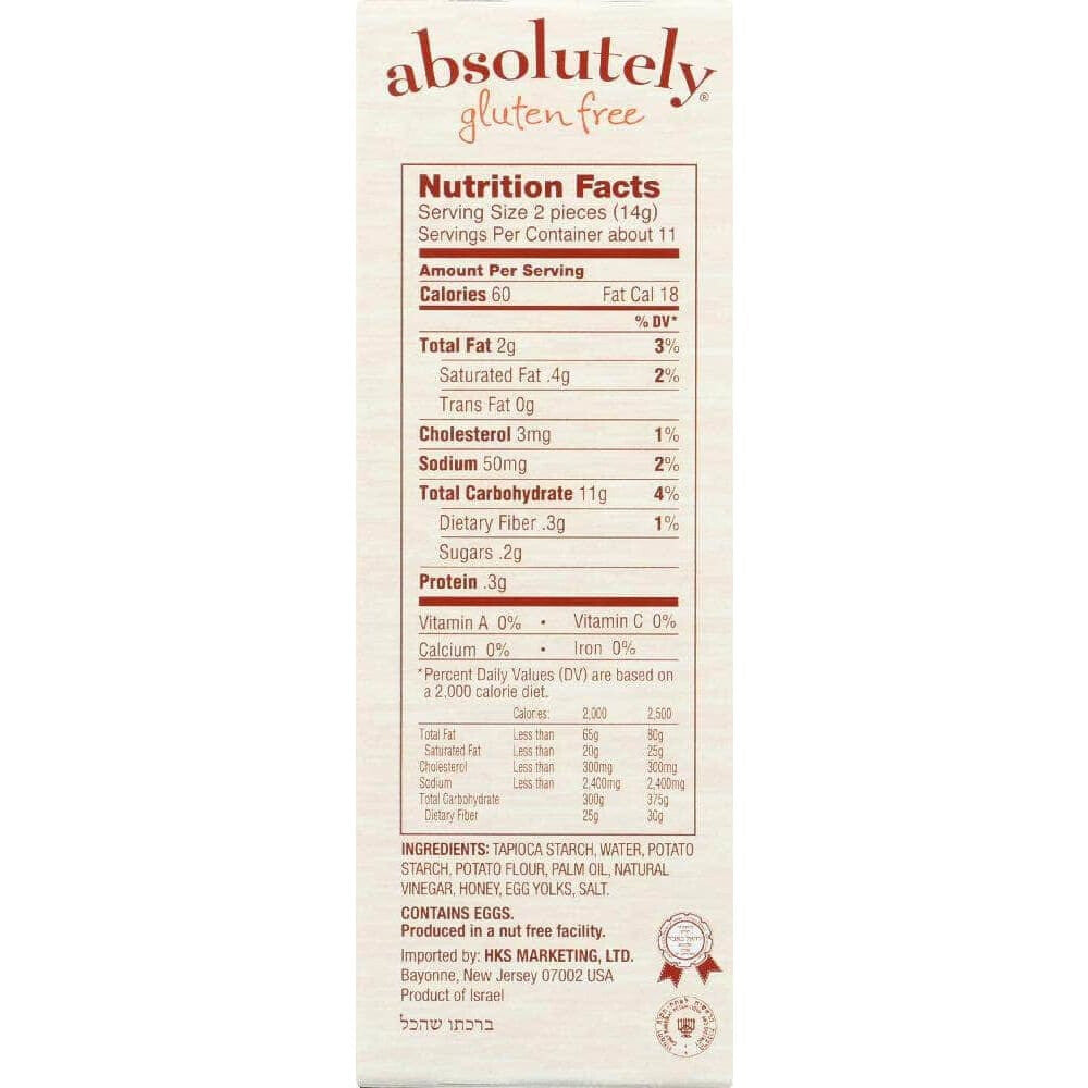 Absolutely Gluten Free Absolutely Gluten Free Flatbread Gluten Free Original, 5.29 oz