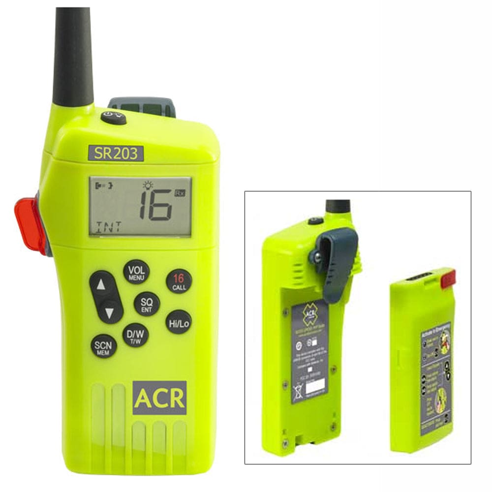 ACR SR203 VHF Handheld Survival Radio - Communication | VHF - Handheld - ACR Electronics