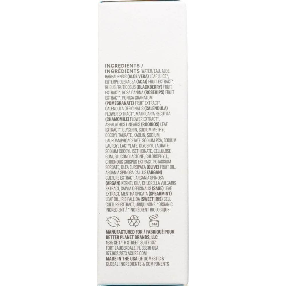 ACURE Acure Brilliantly Brightening Face Mask, 1.7 Fl Oz