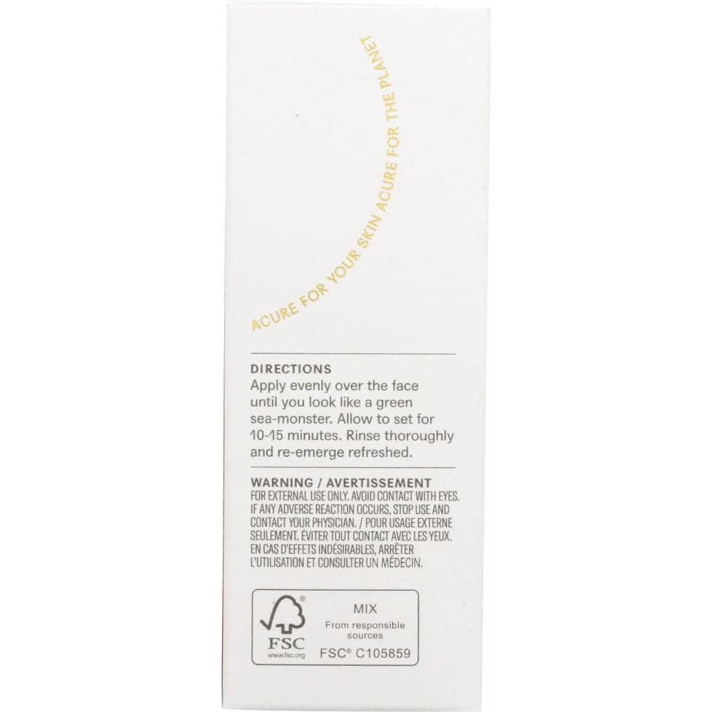 ACURE Acure Brilliantly Brightening Face Mask, 1.7 Fl Oz