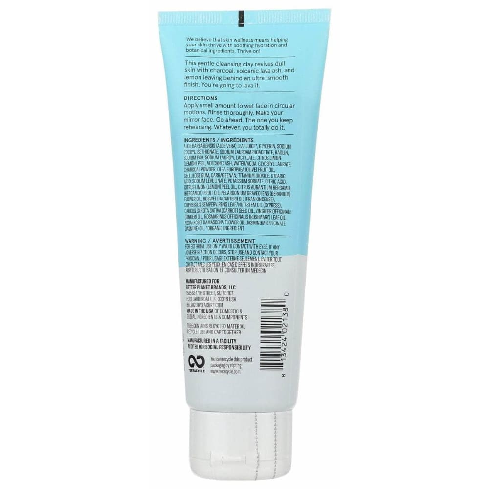 ACURE Acure Cleansing Clay Chrcl Lmnd, 4 Fo