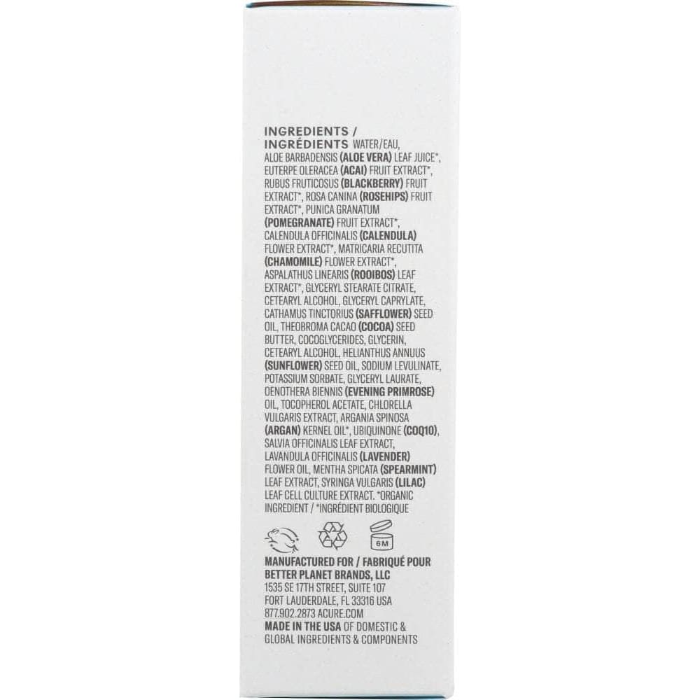 ACURE Acure Incredibly Clear Mattifying Moisturizer, 1.7 Fl Oz