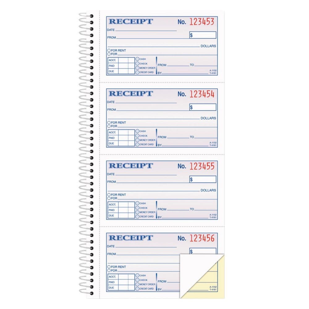 Adams - Wirebound Money/Rent Receipt Books (Pack of 2) - Technology Solutions - Adams