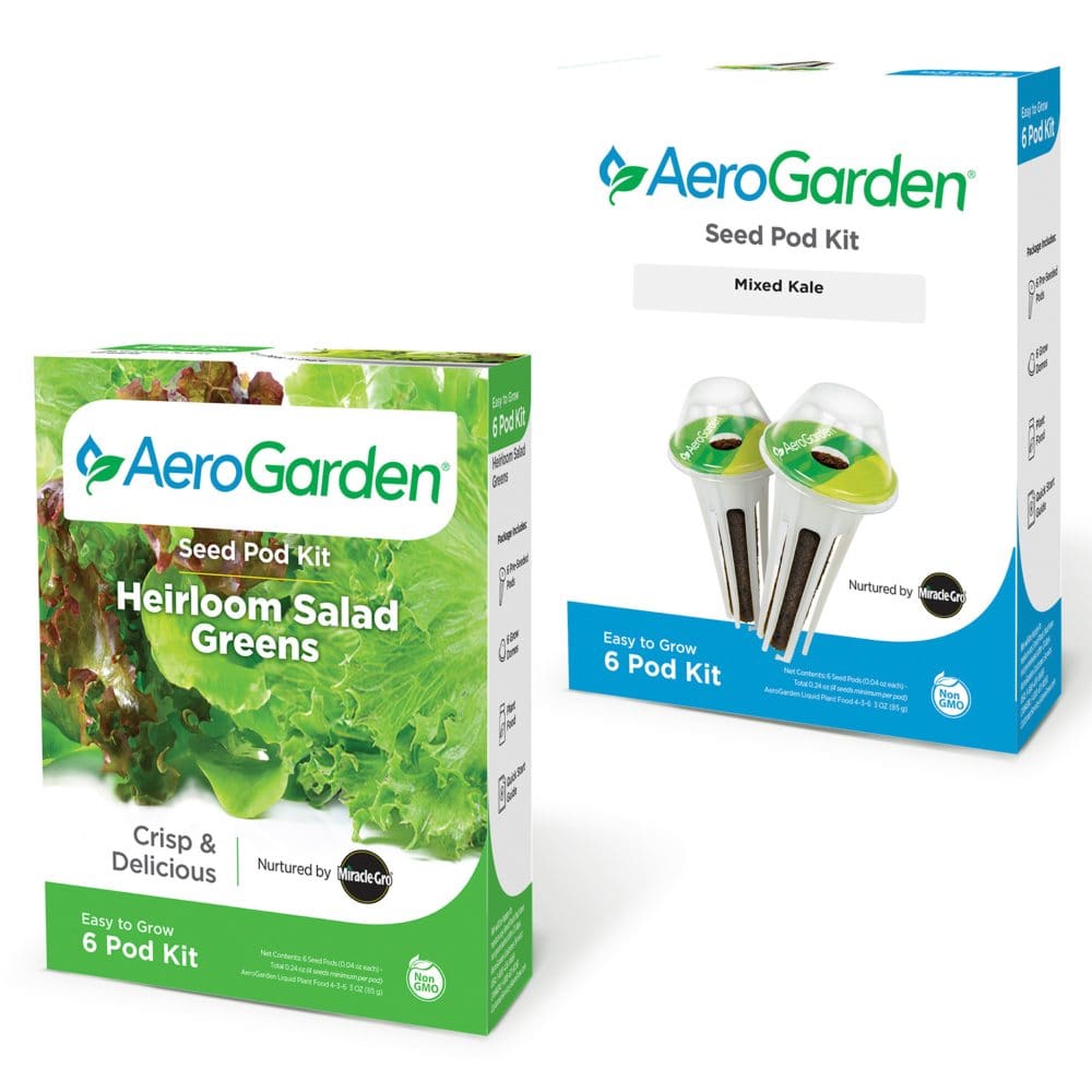 AeroGarden Salad Greens and Kale Seed Pod Kit 12-Pod Dual Kit - Total Yard Care - AeroGarden