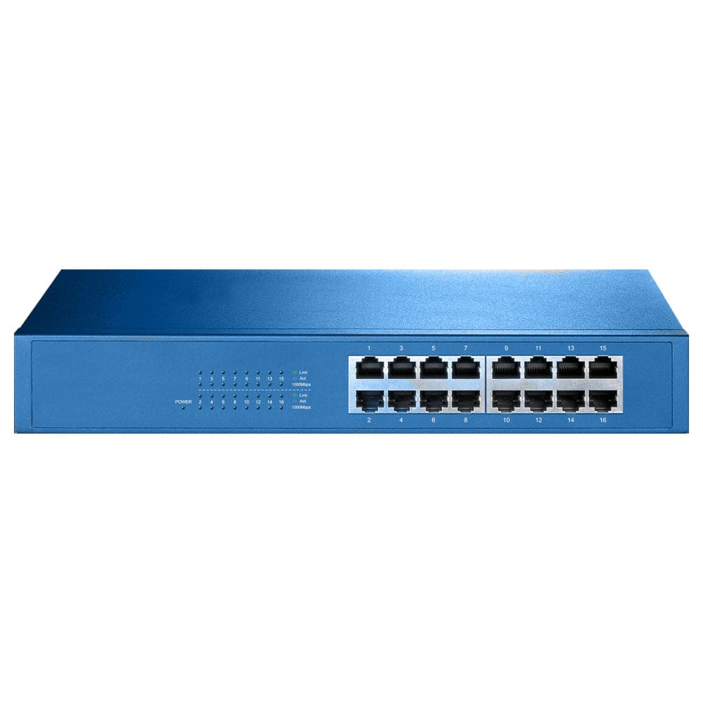 Aigean 16-Port Network Switch - Desk or Rack Mountable - 100-240VAC - 50/ 60Hz - Communication | Mobile Broadband - Aigean Networks