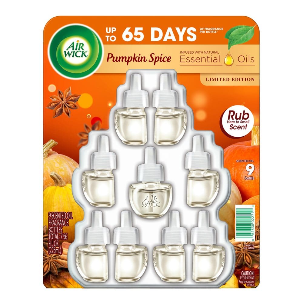 Air Wick Scented Oil Air Freshener Refills Pumpkin Spice (9 ct.) - Air Fresheners - ShelHealth