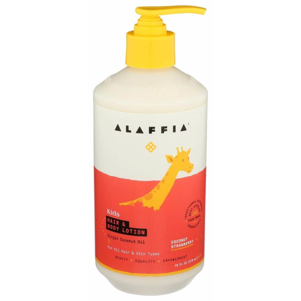 ALAFFIA ALAFFIA Kids Hair and Body Lotion Coconut Strawberry, 16 fo