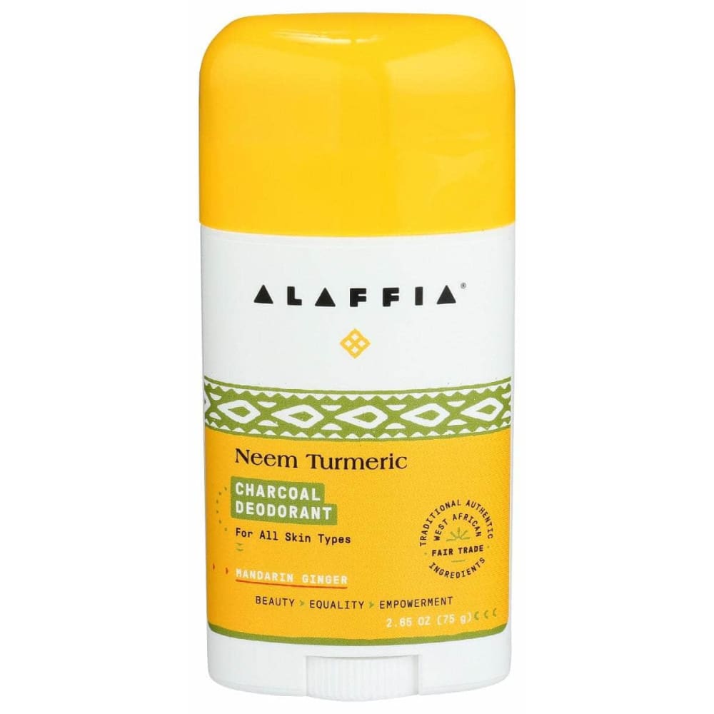 ALAFFIA ALAFFIA Neem Turmeric Charcoal Deodorant Mandarin Ginger, 2.65 oz