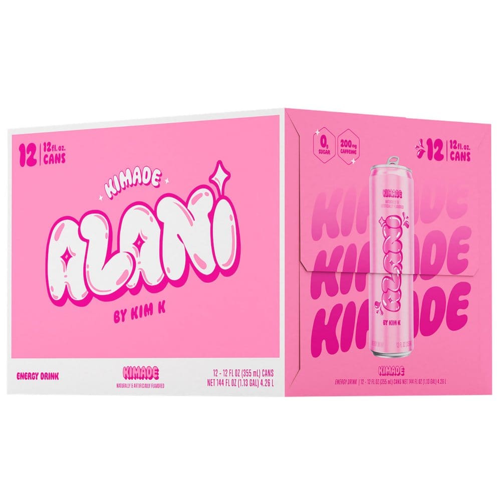 Alani Nu Energy Drink Kimade (12 fl. oz 12 pk.) - Limited Time Beverages - ShelHealth