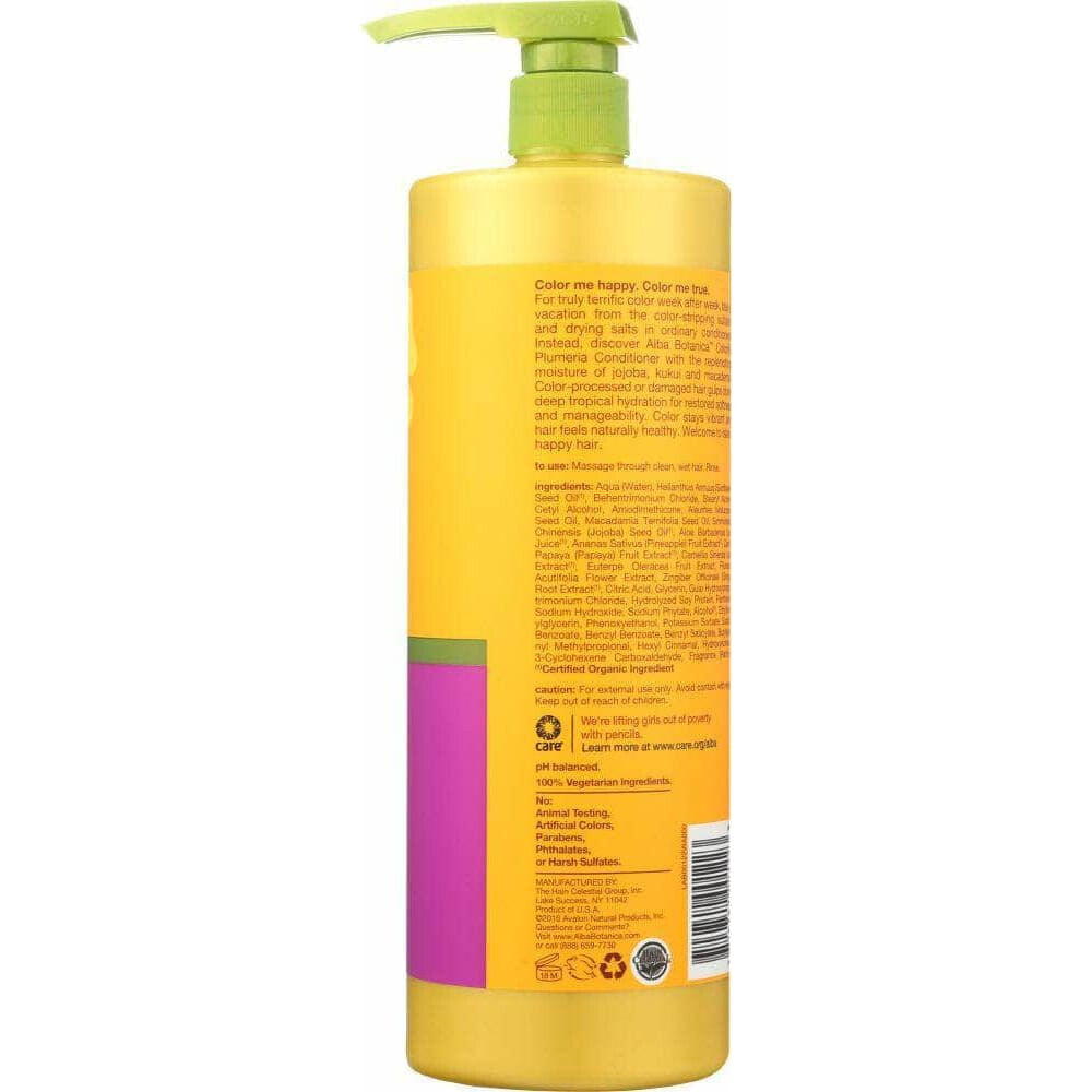 Alba Botanica Alba Botanica Conditioner Colorific Plumeria, 32 oz