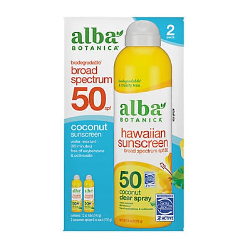 Alba Botanica Hawaiian Sunscreen SPF 50 2 pk./6 fl. oz. - Home/Beauty/Beauty Value Packs & Bundles/ - Alba Botanica