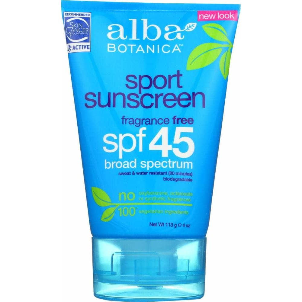 Alba Botanica Alba Botanica Natural Very Emollient Sunscreen Sport SPF 45, 4 oz