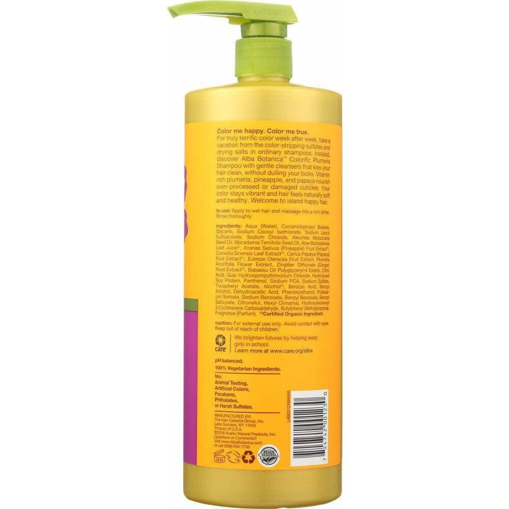 Alba Botanica Alba Botanica Shampoo Colorific Plumeria, 32 oz